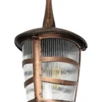 GloboStar® ZARDIN 203-0224 Vintage Κρεμαστό Φωτιστικό Φαναράκι Μονόφωτο 1 x E27 IP44 Χάλκινο Πλαστικό Σώμα - Μ17 x Π17 x Υ42cm - Image 5