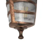 GloboStar® ZARDIN 203-0226 Vintage Επιτοίχιο Φωτιστικό Φαναράκι Μονόφωτο 1 x E27 IP44 Χάλκινο Πλαστικό Σώμα - Μ22 x Π17 x Υ27cm - Image 6