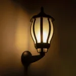 GloboStar® VERDI 203-0229 Vintage Επιτοίχιο Φωτιστικό Φαναράκι Μονόφωτο 1 x E27 IP44 Μαύρο Πλαστικό Σώμα - Μ23 x Π17 x Υ40cm - Image 2