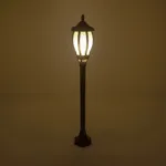 GloboStar® VERDI 203-0230 Vintage Επιδαπέδιο Φωτιστικό Φαναράκι Μονόφωτο 1 x E27 IP44 Μαύρο Πλαστικό Σώμα - Μ17 x Π17 x Υ104.5cm - Image 2