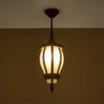 GloboStar® VERDI 203-0234 Vintage Κρεμαστό Φωτιστικό Φαναράκι Μονόφωτο 1 x E27 IP44 Χάλκινο Πλαστικό Σώμα - Μ17 x Π17 x Υ47cm - Image 2