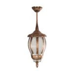 GloboStar® VERDI 203-0234 Vintage Κρεμαστό Φωτιστικό Φαναράκι Μονόφωτο 1 x E27 IP44 Χάλκινο Πλαστικό Σώμα - Μ17 x Π17 x Υ47cm - Image 3