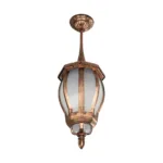 GloboStar® VERDI 203-0234 Vintage Κρεμαστό Φωτιστικό Φαναράκι Μονόφωτο 1 x E27 IP44 Χάλκινο Πλαστικό Σώμα - Μ17 x Π17 x Υ47cm - Image 4