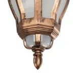 GloboStar® VERDI 203-0234 Vintage Κρεμαστό Φωτιστικό Φαναράκι Μονόφωτο 1 x E27 IP44 Χάλκινο Πλαστικό Σώμα - Μ17 x Π17 x Υ47cm - Image 5