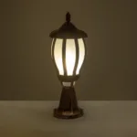 GloboStar® VERDI 203-0235 Vintage Επιδαπέδιο Φωτιστικό Φαναράκι Μονόφωτο 1 x E27 IP44 Χάλκινο Πλαστικό Σώμα - Μ17 x Π17 x Υ47cm - Image 2