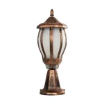 GloboStar® VERDI 203-0235 Vintage Επιδαπέδιο Φωτιστικό Φαναράκι Μονόφωτο 1 x E27 IP44 Χάλκινο Πλαστικό Σώμα - Μ17 x Π17 x Υ47cm - Image 3