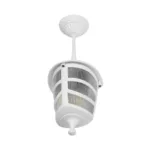 GloboStar® ZARDIN 203-0237 Vintage Κρεμαστό Φωτιστικό Φαναράκι Μονόφωτο 1 x E27 IP44 Λευκό Πλαστικό Σώμα - Μ17 x Π17 x Υ42cm - Image 4
