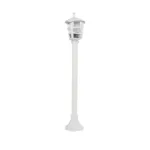 GloboStar® ZARDIN 203-0240 Vintage Επιδαπέδιο Φωτιστικό Φαναράκι Μονόφωτο 1 x E27 IP44 Λευκό Πλαστικό Σώμα - Μ16 x Π16 x Υ100cm - Image 3