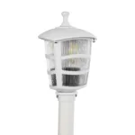 GloboStar® ZARDIN 203-0240 Vintage Επιδαπέδιο Φωτιστικό Φαναράκι Μονόφωτο 1 x E27 IP44 Λευκό Πλαστικό Σώμα - Μ16 x Π16 x Υ100cm - Image 5