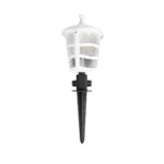 GloboStar® ZARDIN 203-0241 Vintage Καρφωτό Φωτιστικό Φαναράκι Μονόφωτο 1 x E27 IP44 Λευκό Πλαστικό Σώμα - Μ16 x Π16 x Υ51cm - Image 3