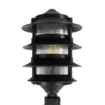 GloboStar® LANTERNA 203-0242 Μοντέρνο Καρφωτό Φωτιστικό Φαναράκι Μονόφωτο 1 x E27 IP44 Μαύρο Πλαστικό Σώμα - Μ17 x Π17 x Υ80cm - Image 5