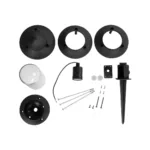 GloboStar® LANTERNA 203-0242 Μοντέρνο Καρφωτό Φωτιστικό Φαναράκι Μονόφωτο 1 x E27 IP44 Μαύρο Πλαστικό Σώμα - Μ17 x Π17 x Υ80cm - Image 7