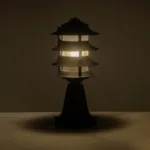 GloboStar® LANTERNA 203-0243 Μοντέρνο Επιδαπέδιο Φωτιστικό Φαναράκι Μονόφωτο 1 x E27 IP44 Μαύρο Πλαστικό Σώμα - Μ16 x Π16 x Υ35cm - Image 2