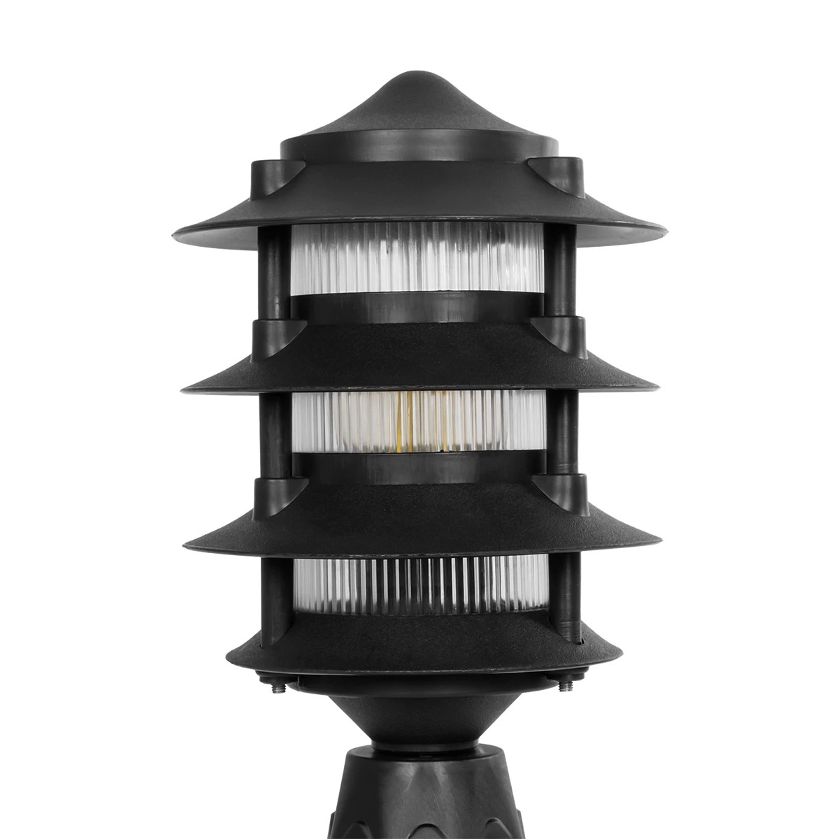 GloboStar® LANTERNA 203-0243 Μοντέρνο Επιδαπέδιο Φωτιστικό Φαναράκι Μονόφωτο 1 x E27 IP44 Μαύρο Πλαστικό Σώμα - Μ16 x Π16 x Υ35cm - Image 5