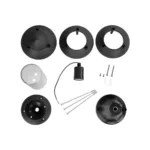 GloboStar® LANTERNA 203-0243 Μοντέρνο Επιδαπέδιο Φωτιστικό Φαναράκι Μονόφωτο 1 x E27 IP44 Μαύρο Πλαστικό Σώμα - Μ16 x Π16 x Υ35cm - Image 7