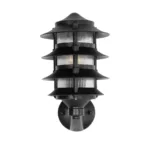 GloboStar® LANTERNA 203-0244 Μοντέρνο Επιτοίχιο Φωτιστικό Φαναράκι Μονόφωτο 1 x E27 IP44 Μαύρο Πλαστικό Σώμα - Μ24 x Π16 x Υ27.5cm - Image 3