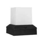 GloboStar® CUBIX 203-0245 Μοντέρνο Επιδαπέδιο Φωτιστικό Μονόφωτο 1 x E27 IP44 Μαύρο Πλαστικό Σώμα - Μ22.5 x Π22.5 x Υ25cm - Image 3