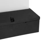 GloboStar® CUBIX 203-0245 Μοντέρνο Επιδαπέδιο Φωτιστικό Μονόφωτο 1 x E27 IP44 Μαύρο Πλαστικό Σώμα - Μ22.5 x Π22.5 x Υ25cm - Image 5