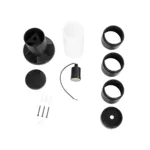 GloboStar® GARDENIO 203-0251 Μοντέρνο Επιδαπέδιο Φωτιστικό Μονόφωτο 1 x E27 IP44 Μαύρο Πλαστικό Σώμα - Μ15 x Π15 x Υ56cm - Image 7