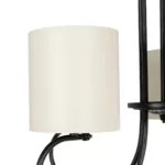 GloboStar® TRITON 203-0253 Vintage Κρεμαστό Φωτιστικό Καπέλο Πολύφωτο 5 x E27 IP20 Μαύρο Μέταλλο με Μπέζ Ύφασμα - Μ50 x Π50 x Υ48cm - Image 8