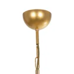 GloboStar® TRITON 203-0254 Vintage Κρεμαστό Φωτιστικό Καπέλο Πολύφωτο 5 x E27 IP20 Χρυσό Μέταλλο με Μπέζ Ύφασμα - Μ50 x Π50 x Υ48cm - Image 10