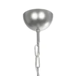 GloboStar® TRITON 203-0255 Vintage Κρεμαστό Φωτιστικό Καπέλο Πολύφωτο 5 x E27 IP20 Ασημί Μέταλλο με Γκρί Ύφασμα - Μ50 x Π50 x Υ48cm - Image 10