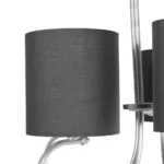 GloboStar® TRITON 203-0255 Vintage Κρεμαστό Φωτιστικό Καπέλο Πολύφωτο 5 x E27 IP20 Ασημί Μέταλλο με Γκρί Ύφασμα - Μ50 x Π50 x Υ48cm - Image 8