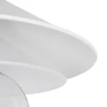 GloboStar® FERRO 203-0268 Μοντέρνο Κρεμαστό Φωτιστικό Καμπάνα Μονόφωτο 1 x E27 IP20 Λευκό & Χρυσό Πλαστικό - Μ22 x Π22 x Υ83cm - Image 7