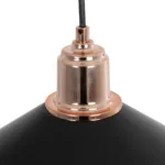 GloboStar® FERRO 203-0269 Μοντέρνο Κρεμαστό Φωτιστικό Καμπάνα Μονόφωτο 1 x E27 IP20 Μαύρο & Χάλκινο Πλαστικό - Μ22 x Π22 x Υ83cm - Image 6