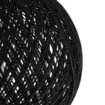 GloboStar® CORDER 203-0271 Μοντέρνο Φωτιστικό Οροφής Μπάλα Μονόφωτο 1 x E27 IP20 Μαύρο Σχοίνι - Μ26 x Π26 x Υ30cm - Image 5