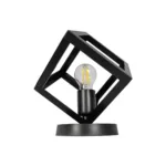 GloboStar® DISE 203-0272 Μοντέρνο Eπιτραπέζιο Φωτιστικό Μονόφωτο 1 x E27 IP20 Μαύρο Πλαστικό - Μ18 x Π18 x Υ22cm - Image 2