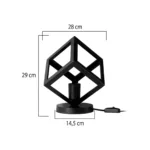 GloboStar® DISE 203-0272 Μοντέρνο Eπιτραπέζιο Φωτιστικό Μονόφωτο 1 x E27 IP20 Μαύρο Πλαστικό - Μ18 x Π18 x Υ22cm - Image 8
