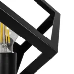 GloboStar® DISE 203-0272 Μοντέρνο Eπιτραπέζιο Φωτιστικό Μονόφωτο 1 x E27 IP20 Μαύρο Πλαστικό - Μ18 x Π18 x Υ22cm - Image 5