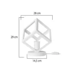 GloboStar® DISE 203-0273 Μοντέρνο Eπιτραπέζιο Φωτιστικό Μονόφωτο 1 x E27 IP20 Λευκό Πλαστικό - Μ18 x Π18 x Υ22cm - Image 8