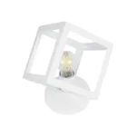 GloboStar® DISE 203-0273 Μοντέρνο Eπιτραπέζιο Φωτιστικό Μονόφωτο 1 x E27 IP20 Λευκό Πλαστικό - Μ18 x Π18 x Υ22cm - Image 4