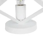 GloboStar® DISE 203-0273 Μοντέρνο Eπιτραπέζιο Φωτιστικό Μονόφωτο 1 x E27 IP20 Λευκό Πλαστικό - Μ18 x Π18 x Υ22cm - Image 6