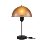 GLOBOSTAR® GAZETA 203-0297 Μοντέρνο Επιτραπέζιο Φωτιστικό Πορτατίφ με Ντουί 1 x E27 AC 220-240V IP20 - Μαύρο & Καφέ - Μ25 x Π25 x Υ39cm - Image 2