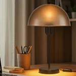 GLOBOSTAR® GAZETA 203-0297 Μοντέρνο Επιτραπέζιο Φωτιστικό Πορτατίφ με Ντουί 1 x E27 AC 220-240V IP20 - Μαύρο & Καφέ - Μ25 x Π25 x Υ39cm - Image 4