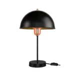 GLOBOSTAR® GAZETA 203-0300 Μοντέρνο Επιτραπέζιο Φωτιστικό Πορτατίφ με Ντουί 1 x E27 AC 220-240V IP20 - Μαύρο & Μπρονζέ - Μ25 x Π25 x Υ39cm - Image 2