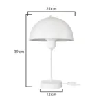 GLOBOSTAR® GAZETA 203-0301 Μοντέρνο Επιτραπέζιο Φωτιστικό Πορτατίφ με Ντουί 1 x E27 AC 220-240V IP20 - Λευκό  - Μ25 x Π25 x Υ39cm - Image 3