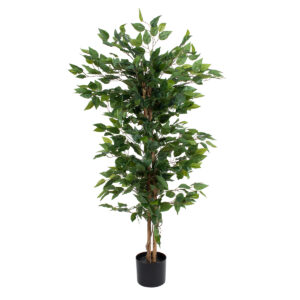 GloboStar® Artificial Garden FICUS BENJAMINA TREE 20415 Τεχνητό Διακοσμητικό Φυτό Φίκος Μπενζαμίνη Υ120cm