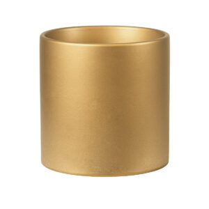 GloboStar® Artificial Garden CHANIA 20453 Πήλινο Κεραμικό Κασπώ Γλάστρα - Flower Pot Χρυσό Φ15cm x Υ15cm