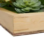 GloboStar® Artificial Garden VARIOUS PLANT 20641 Τεχνητό Διακοσμητικό Φυλλωσιάς σε Ξύλινο Πάνελ  - Κάθετος Κήπος Μιξ Μ60 x Π60 x Υ32cm - Image 8