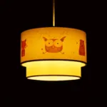 GloboStar® OWL 204-0001 Παιδικό Κρεμαστό Φωτιστικό Φιγούρα Μονόφωτο 1 x E27 IP20 Λευκό Ύφασμα - Μ30 x Π30 x Υ70cm - Image 2