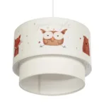 GloboStar® OWL 204-0001 Παιδικό Κρεμαστό Φωτιστικό Φιγούρα Μονόφωτο 1 x E27 IP20 Λευκό Ύφασμα - Μ30 x Π30 x Υ70cm - Image 5