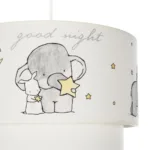 GloboStar® ELEPHANT 204-0002 Παιδικό Κρεμαστό Φωτιστικό Φιγούρα Μονόφωτο 1 x E27 IP20 Λευκό Ύφασμα - Μ30 x Π30 x Υ70cm - Image 7