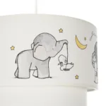 GloboStar® ELEPHANT 204-0002 Παιδικό Κρεμαστό Φωτιστικό Φιγούρα Μονόφωτο 1 x E27 IP20 Λευκό Ύφασμα - Μ30 x Π30 x Υ70cm - Image 8