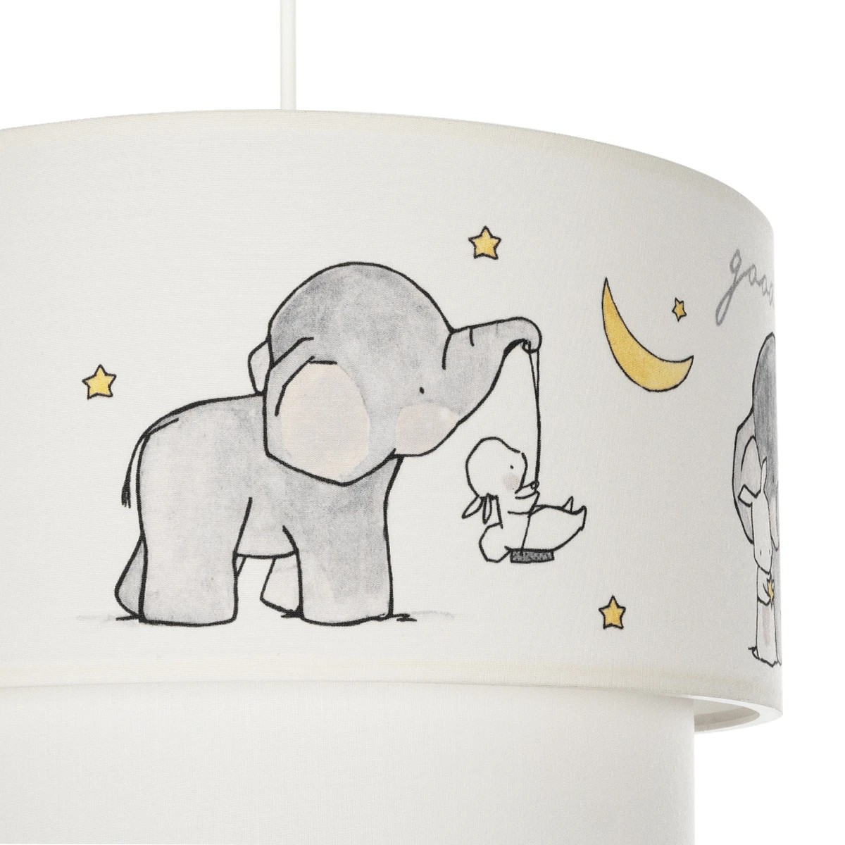 GloboStar® ELEPHANT 204-0002 Παιδικό Κρεμαστό Φωτιστικό Φιγούρα Μονόφωτο 1 x E27 IP20 Λευκό Ύφασμα - Μ30 x Π30 x Υ70cm - Image 8