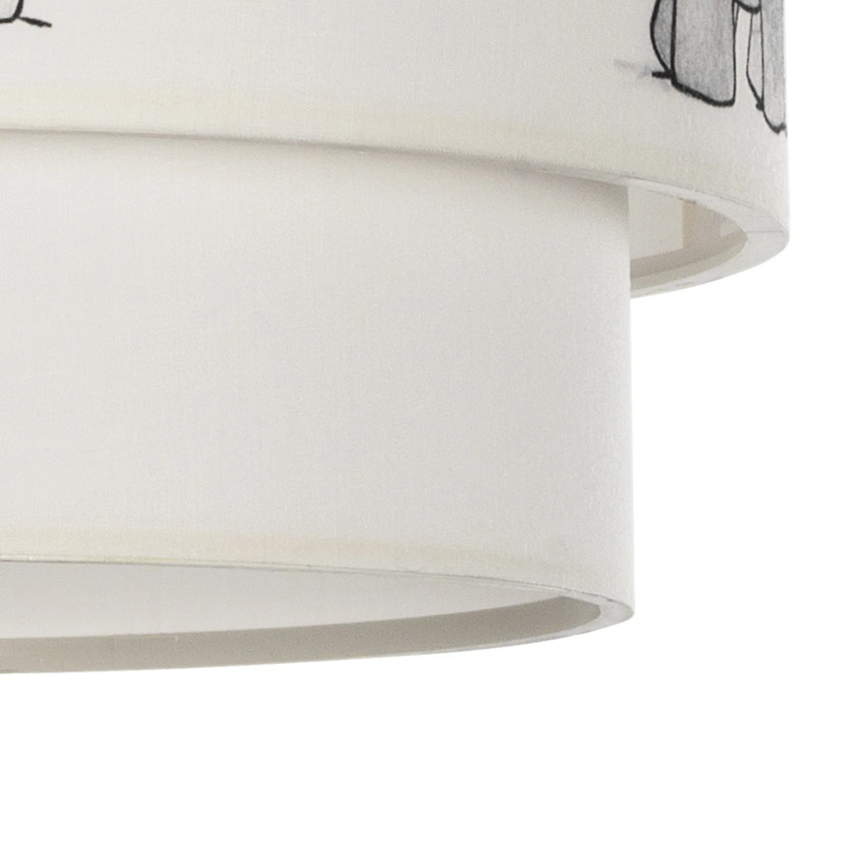 GloboStar® ELEPHANT 204-0002 Παιδικό Κρεμαστό Φωτιστικό Φιγούρα Μονόφωτο 1 x E27 IP20 Λευκό Ύφασμα - Μ30 x Π30 x Υ70cm - Image 9