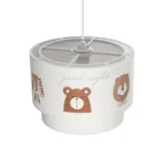 GloboStar® BEAR 204-0003 Παιδικό Κρεμαστό Φωτιστικό Φιγούρα Μονόφωτο 1 x E27 IP20 Λευκό Ύφασμα - Μ30 x Π30 x Υ70cm - Image 6